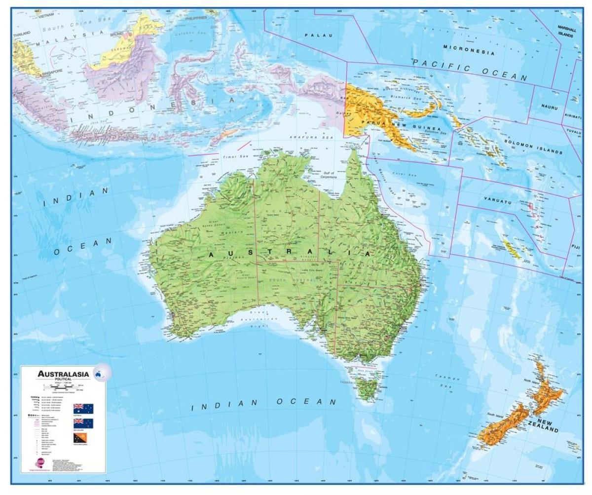 استرالیا و نیوزیلند نقشه