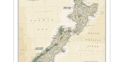 National geographic نیوزیلند نقشه